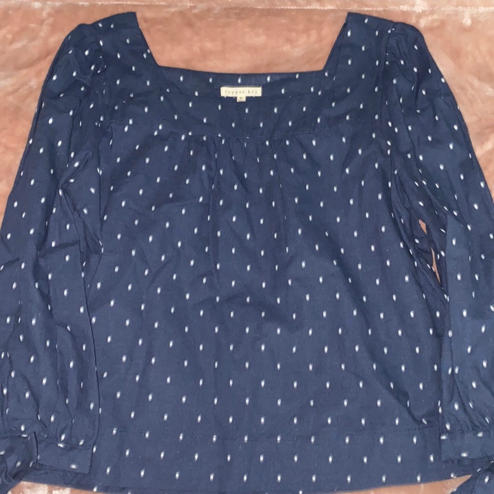 Square-Neck Long-Sleeve Top
